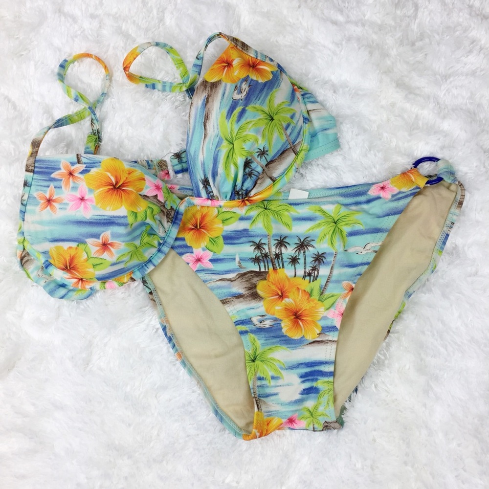 Malibu Tropical Bikini Junior Separates size M